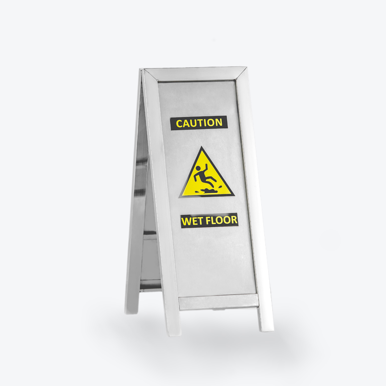 Stainless Steel Caution Wet Floor Signcaf 509 Stanchions Canada