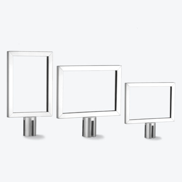 Stainless Steel Sign Frame for Stanchions Stanchions Canada