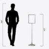 A4 Size Stainless Steel Post with Sign Frame CAC-107MV - Image 3