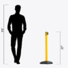 Outdoor Weatherproof Warning Line Stanchions Set of 2 with Sign Holder - Image 5