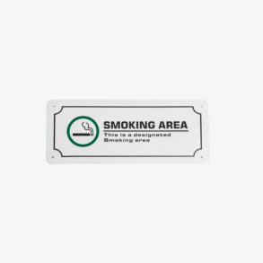 smoking area sign for designated smoking area