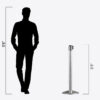 Heavy Duty Stainless Steel Belt Stanchions (Waterproof base) CAE-137M - Image 3