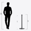 Stainless Steel Post Rope Stanchion CAC-104B - Image 2