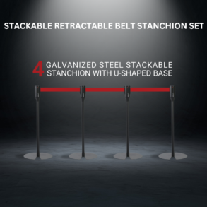 Goblet: Stackable Retractable Belt Stanchion Set CAE-335 (780 CAD Value)