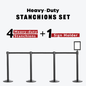 Heavy-duty Galvanized Steel Retractable Belt Barrier CAE-129B