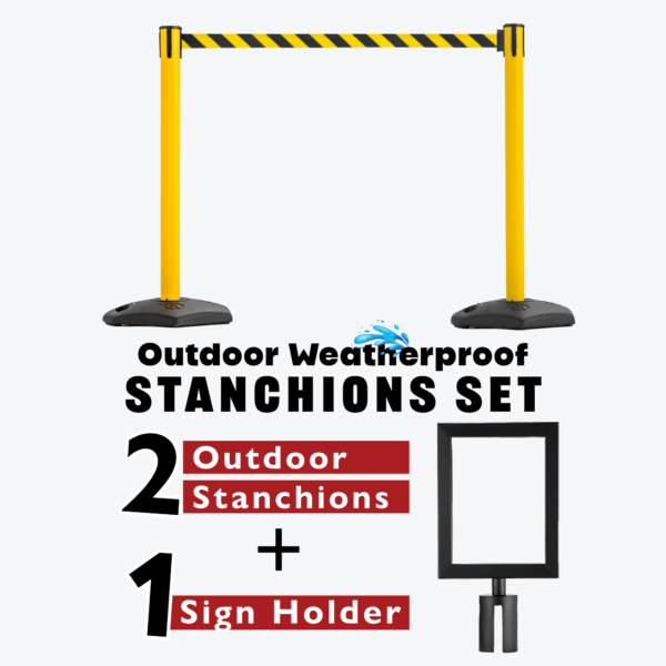 Outdoor Weatherproof Stanchions Set- CAE230