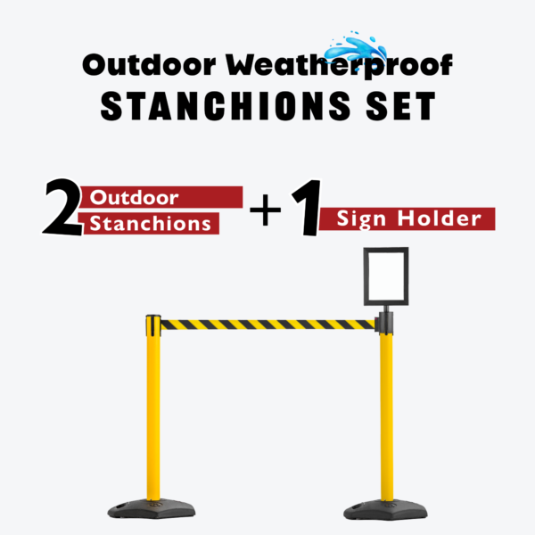 Outdoor Weatherproof Stanchions Set- CAE230