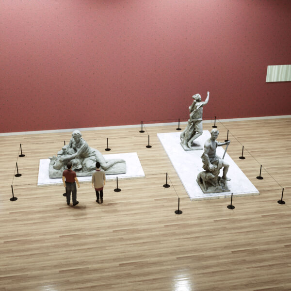 Exhibition Stanchions CAE336 Scene