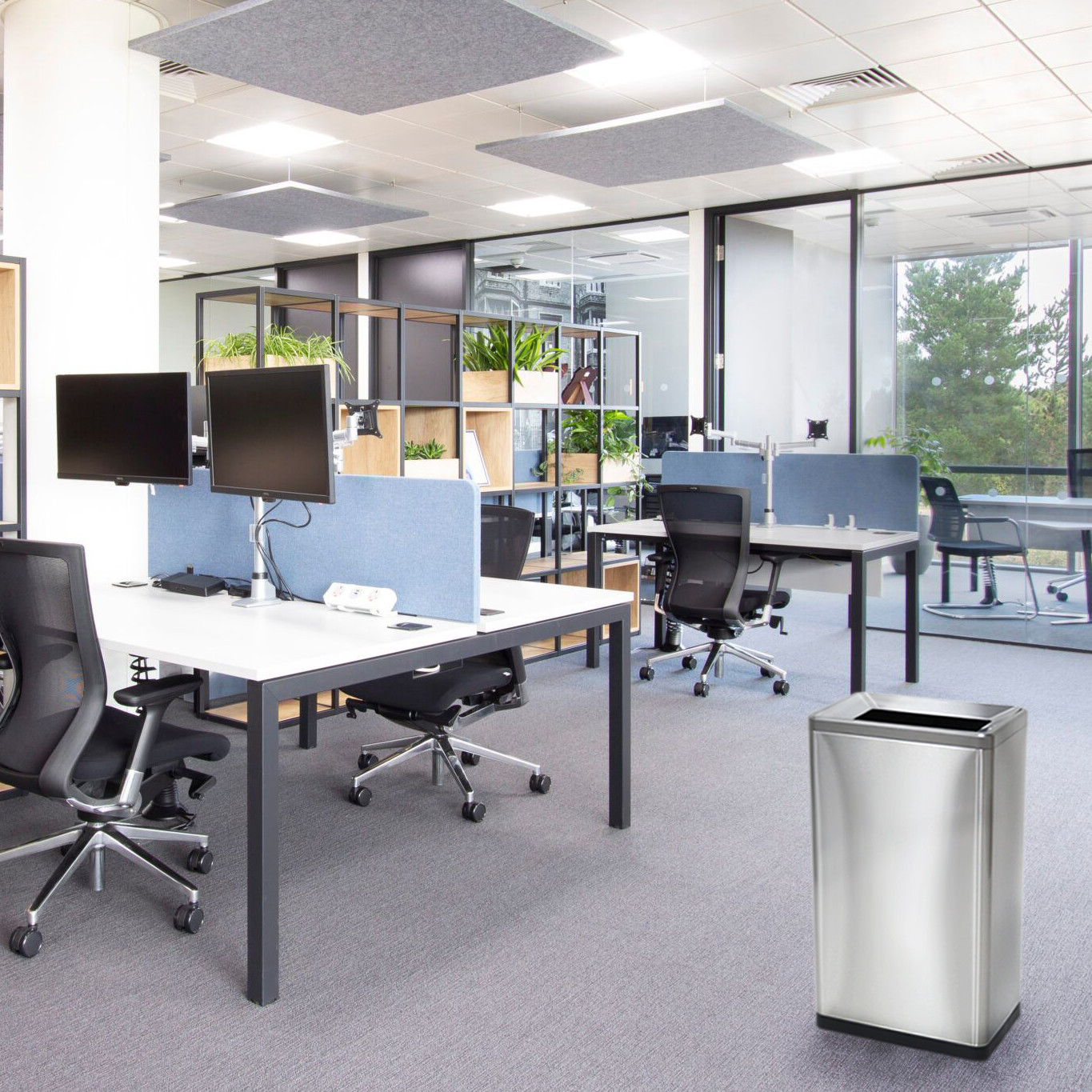 Open Top Stainless Steel Trash Can - 23 Gal Commercial Waste Bin | CAY-111 - Image 4